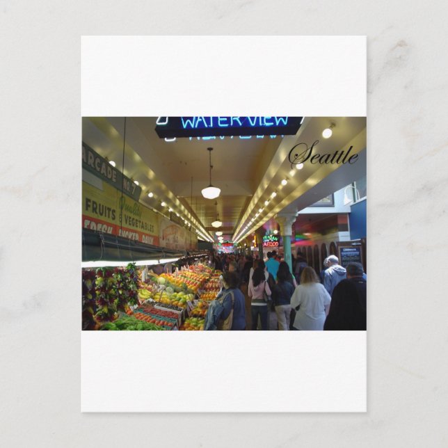 Cartão Postal Mercado Pike Place (Frente)