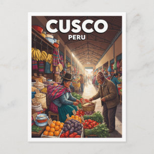 Cartão Postal Mercado San Pedro, Cusco Peru