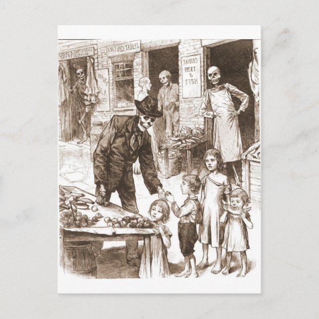 Cartão Postal Mercado Skeleton (Frente)