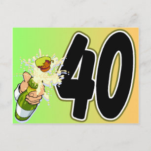 Cartão Postal mercadoria aniversário de 40 anos