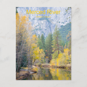 Cartão Postal Merced River Novembro Yosemite Produtos da Califór