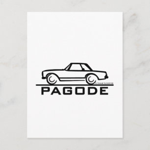 Cartão Postal Mercedes SL Pagoa com Script