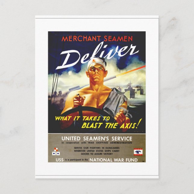 Cartão Postal Merchant Seamen (Frente)