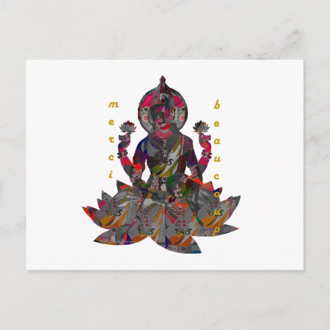 Cartão Postal Merci Beaucoup (Frente)