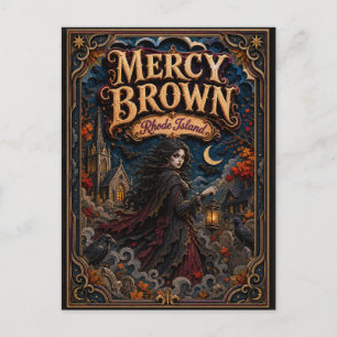 Cartão Postal Mercy Brown, Vampira Lendas Popcut Rhode Island