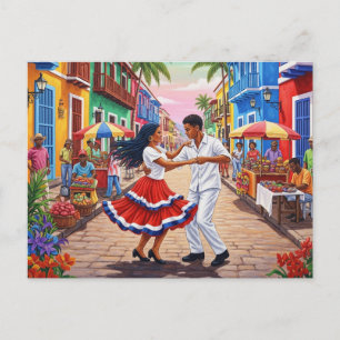 Cartão Postal Merengue Dancers República Dominicana