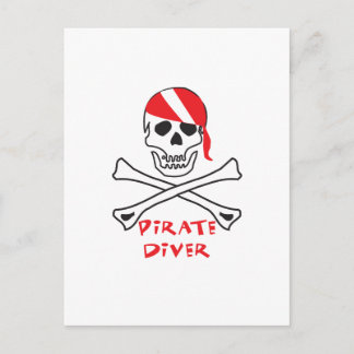 Cartão Postal Mergulhador Pirata