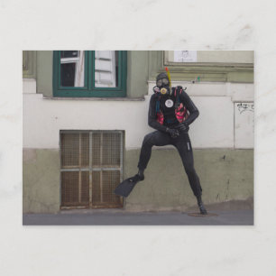 Cartão Postal Mergulhador Seco