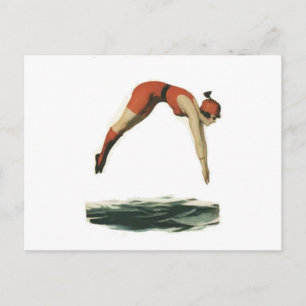 Cartão Postal Mergulhar na Água