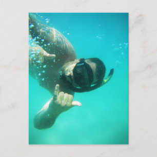 Cartão Postal mergulho com snorkel perfeito para fotos