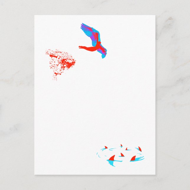 Cartão Postal mergulho de cisne (Frente)