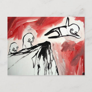 Cartão Postal mergulho de penguin icy cliff