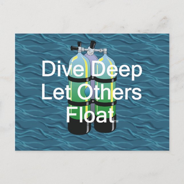 Cartão Postal Mergulho Scuba SUPERIOR (Frente)