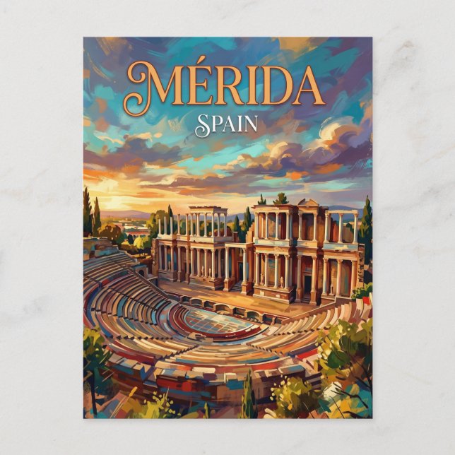 Cartão Postal Mérida Espanha (Frente)