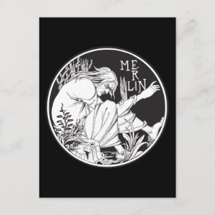 Cartão Postal Merlin Aubrey Beardsley