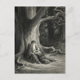 Cartão Postal Merlin e Vivien