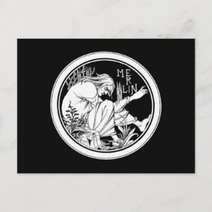 Cartão Postal "Merlin", por Aubrey Beardsley, 1893