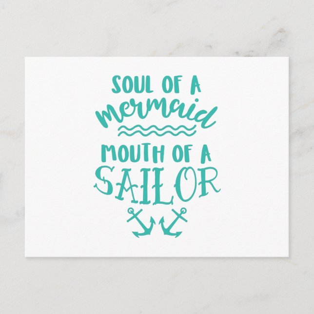 Cartão Postal Mermaid Soul, Sailor Mouth (Frente)