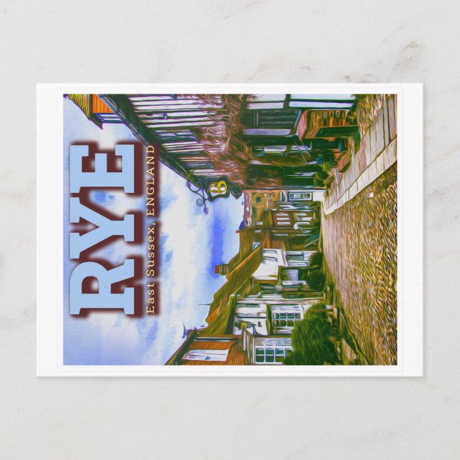 CARTÃO POSTAL MERMAID STREET - RYE - LESTE SUSSEX ENGLAND UK (Frente)