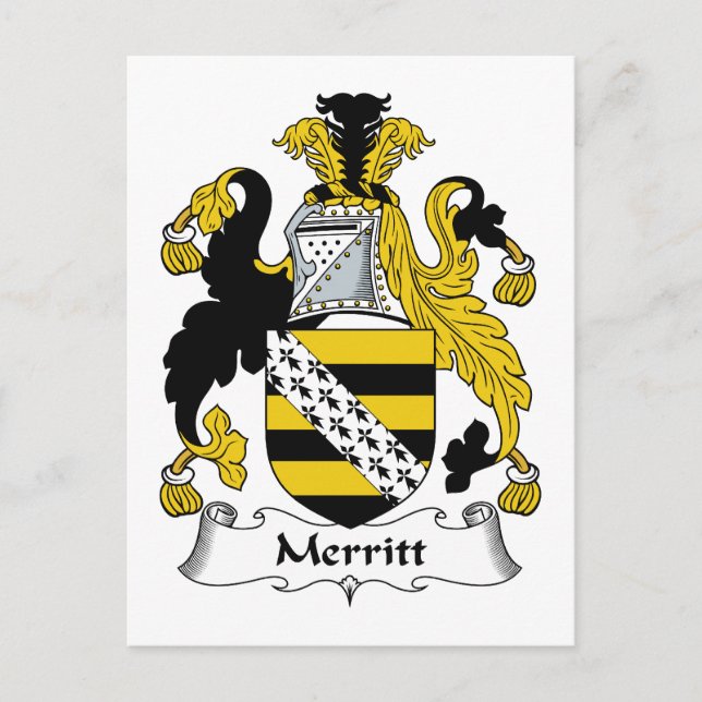 Cartão Postal Merritt Family Crest (Frente)