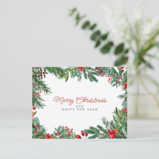 Cartão Postal merry chrismas in u