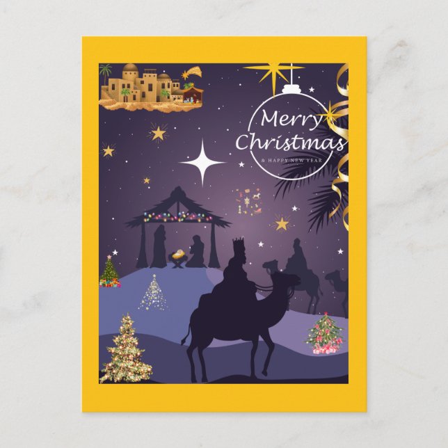 Cartão Postal Merry Christmas.  (Frente)