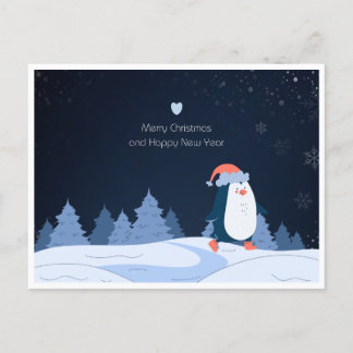 Cartão Postal Merry Christmas and Happy New Year 2024