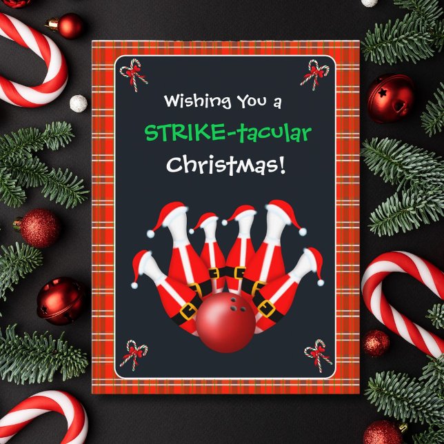 Cartão Postal Merry Christmas Bowling  (Criador carregado)