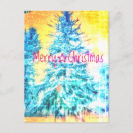 CARTÃO POSTAL MERRY CHRISTMAS SPRUCE LIGHT1