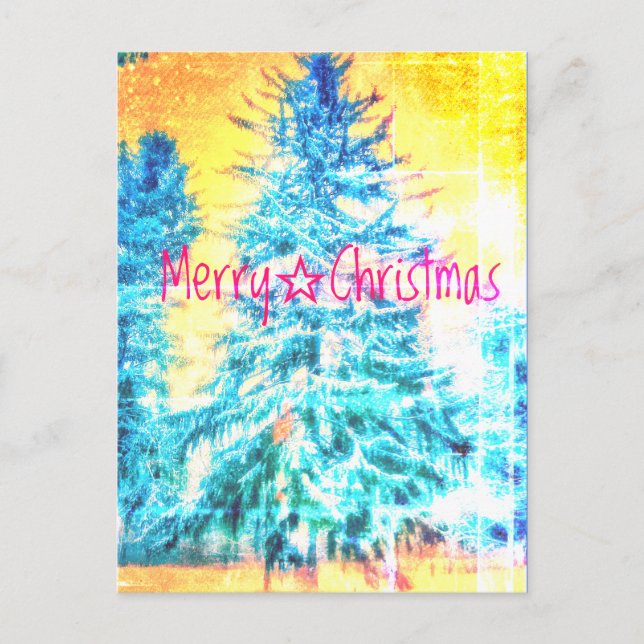 CARTÃO POSTAL MERRY CHRISTMAS SPRUCE LIGHT1 (Frente)