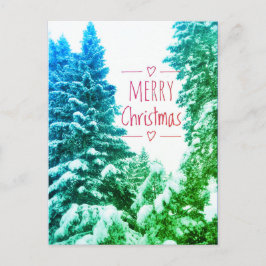 CARTÃO POSTAL MERRY CHRISTMAS TRERES VERDE