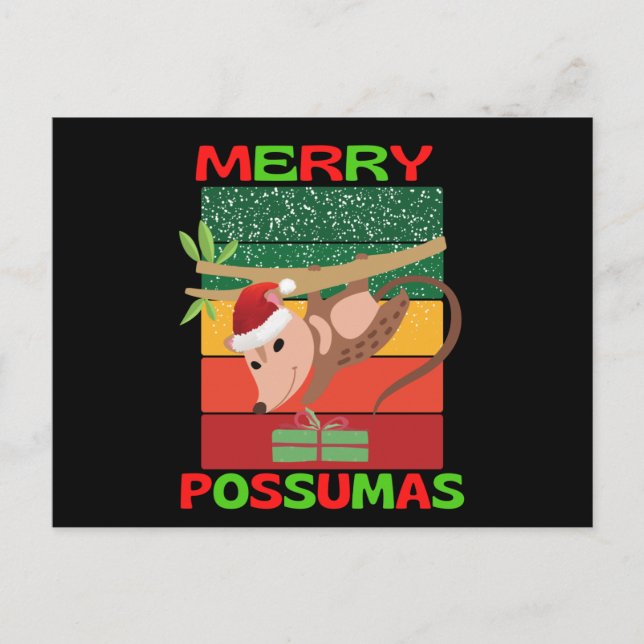 Cartão Postal merry possumas (Frente)