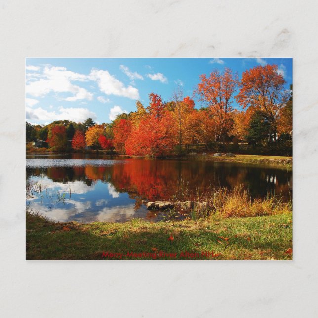 Cartão Postal merrymtg -2, rio Alton NH. da Feliz-Reunião (Frente)