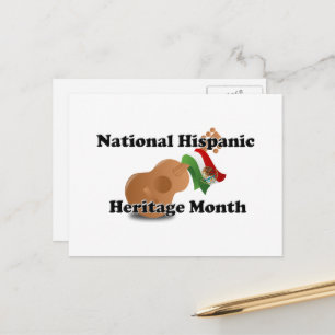 Cartão Postal Mês da Herança Hispânica - Guitarra