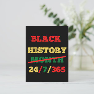 Cartão Postal Mês da História Negra 24/7/365 - História Negra