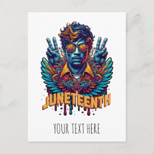Cartão Postal Mês da História Negra Angel Freedom Juneteenth Leg