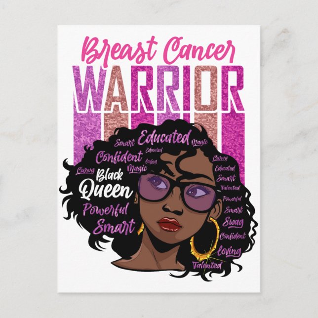 Cartão Postal Mês de consciência do câncer de mama sobrevivente  (Frente)