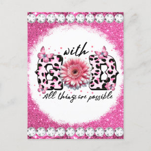 Cartão Postal Mês de conscientização sobre o câncer de mama esma