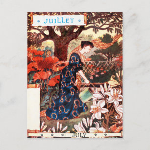 Cartão postal: Mês de julho - Jullet