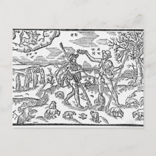 Cartão Postal Mês de setembro "Os ShepHeardes Calender"