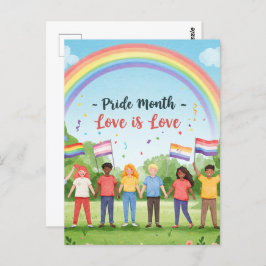 Cartão Postal "Mês do Orgulho - O amor é o amor"