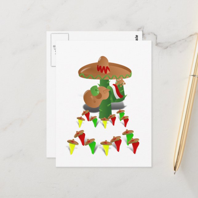 Cartão Postal Mês Nacional da Herança Hispânica - Guitarra (Frente/Verso In Situ)