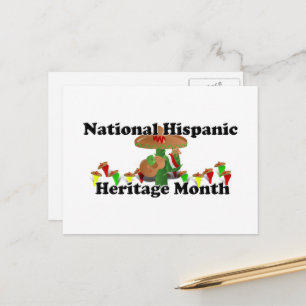 Cartão Postal Mês Nacional da Herança Hispânica - Guitarra