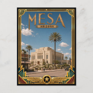 Cartão Postal Mesa Arizona Arte Deco Vintage Era de Ouro