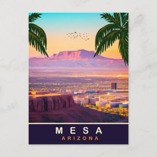 Cartão Postal Mesa, Arizona, Vista aérea na cidade, Viagem