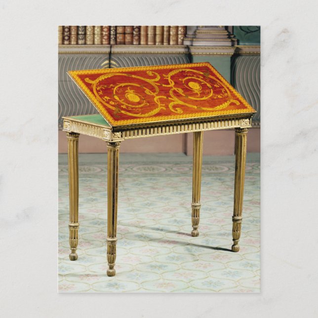 Cartão Postal Mesa da placa, c.1770 (Frente)