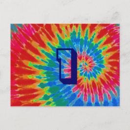 Cartão Postal Mesa De Casamento Spiral Tie Dye One