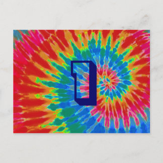 Cartão Postal Mesa De Casamento Spiral Tie Dye One