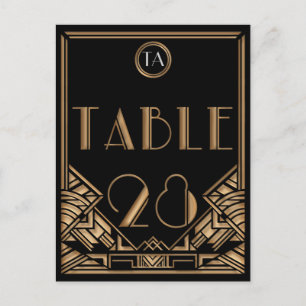 Cartão Postal Mesa Ouro Preto Estilo Art Déco Gatsby Número 28