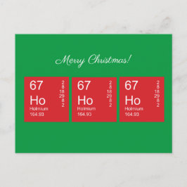 Cartão Postal Mesa periódica de Ho Red e Green Ho personalizável